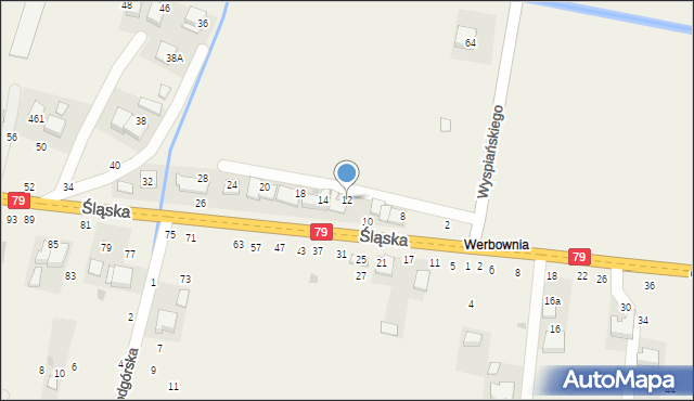 Rudawa, Śląska, 12, mapa Rudawa