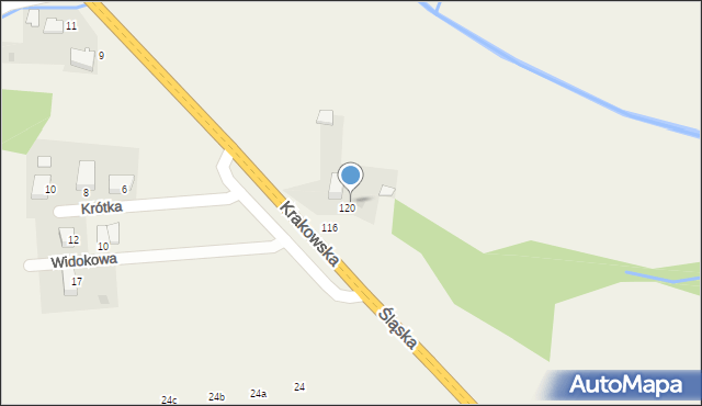 Rudawa, Śląska, 122, mapa Rudawa