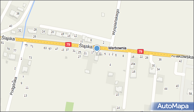 Rudawa, Śląska, 15, mapa Rudawa