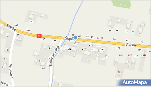 Rudawa, Śląska, 153, mapa Rudawa