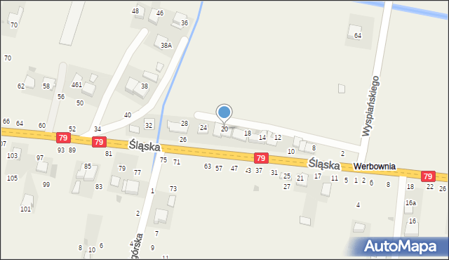 Rudawa, Śląska, 20, mapa Rudawa