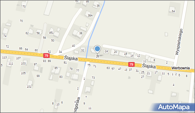 Rudawa, Śląska, 26, mapa Rudawa