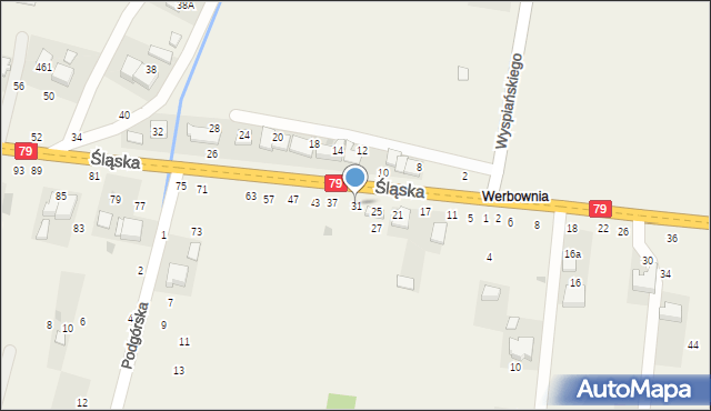Rudawa, Śląska, 31, mapa Rudawa