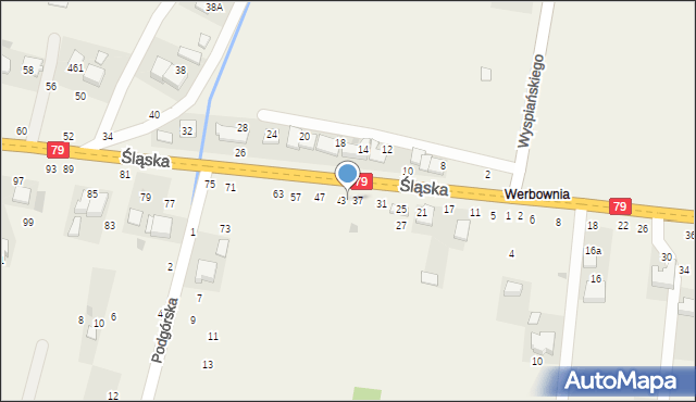 Rudawa, Śląska, 39, mapa Rudawa