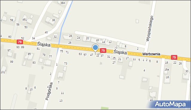 Rudawa, Śląska, 45, mapa Rudawa