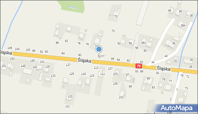 Rudawa, Śląska, 72, mapa Rudawa