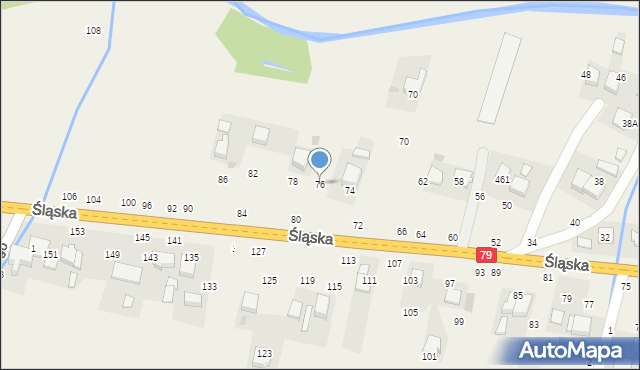 Rudawa, Śląska, 76, mapa Rudawa