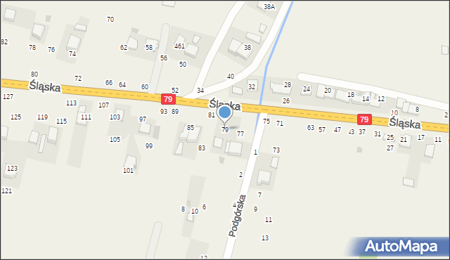 Rudawa, Śląska, 79, mapa Rudawa