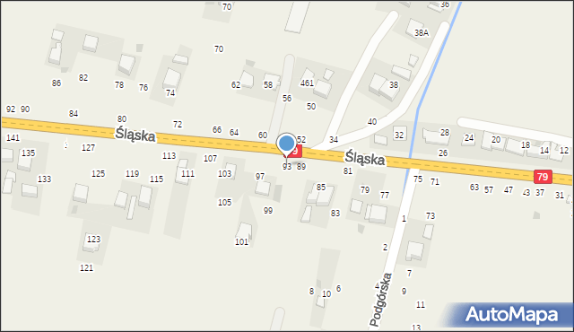 Rudawa, Śląska, 93, mapa Rudawa