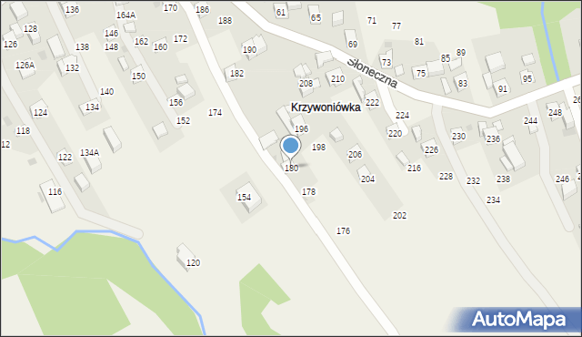 Rudnik, Słoneczna, 180, mapa Rudnik