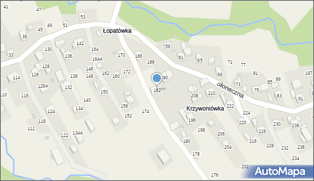 Rudnik, Słoneczna, 182, mapa Rudnik