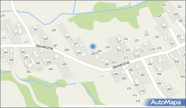 Rudnik, Słoneczna, 201, mapa Rudnik