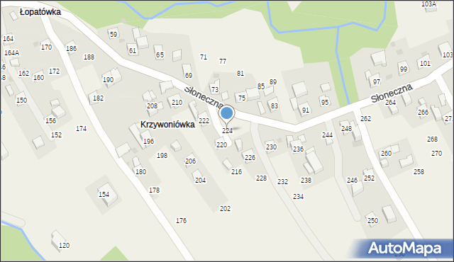 Rudnik, Słoneczna, 224, mapa Rudnik