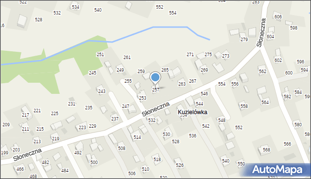 Rudnik, Słoneczna, 257, mapa Rudnik