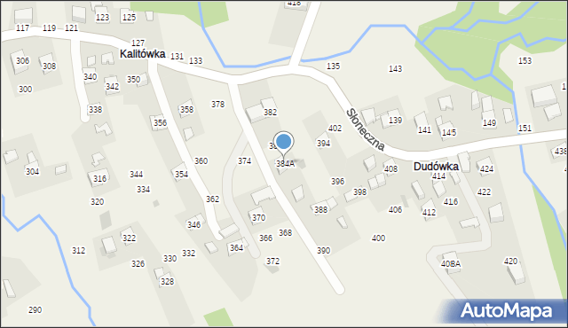 Rudnik, Słoneczna, 384A, mapa Rudnik