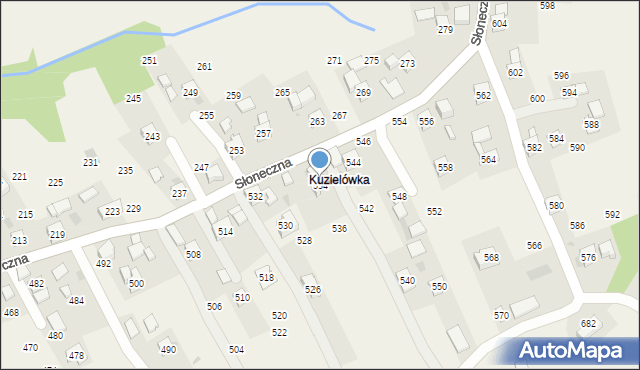 Rudnik, Słoneczna, 534, mapa Rudnik