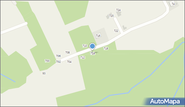 Rudnik, Słoneczna, 714, mapa Rudnik