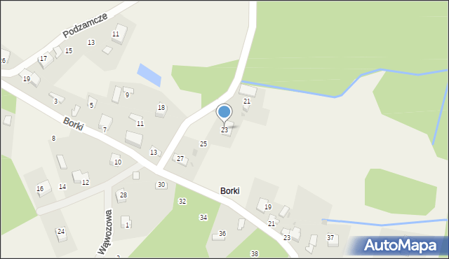 Rudno, Słoneczna, 23, mapa Rudno