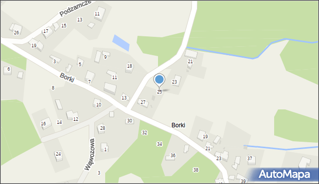 Rudno, Słoneczna, 25, mapa Rudno