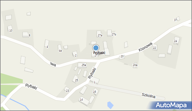 Rybaki, Słoneczna, 27, mapa Rybaki