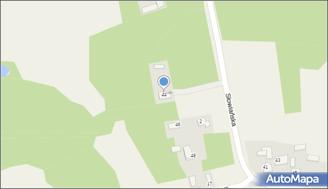Rydzyno, Słowiańska, 44, mapa Rydzyno