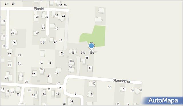 Rząska, Słoneczna, 55b, mapa Rząska