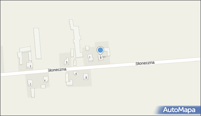 Rzeczyca, Słoneczna, 9, mapa Rzeczyca