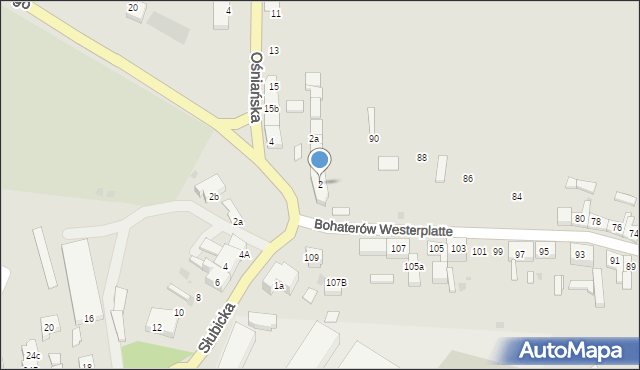 Rzepin, Słowackiego Juliusza, 2, mapa Rzepin