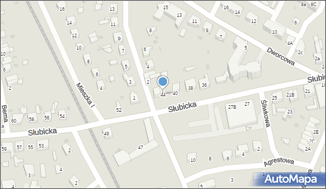 Rzepin, Słubicka, 44, mapa Rzepin