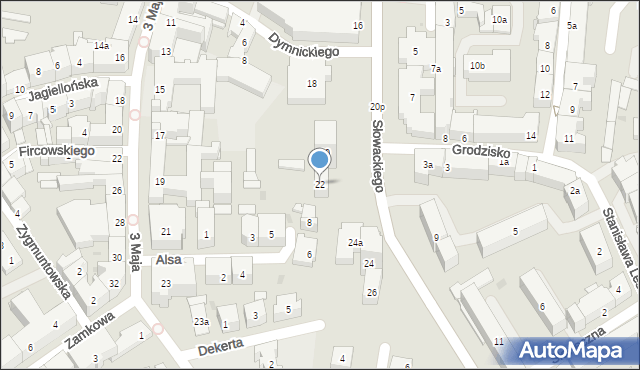 Rzeszów, Słowackiego Juliusza, 22, mapa Rzeszów