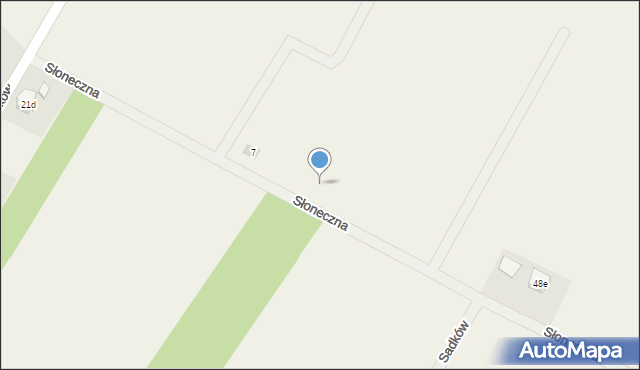 Sadków, Słoneczna, 11, mapa Sadków