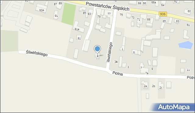 Sadów, Śliwińskiego Mariana, ks., 4, mapa Sadów