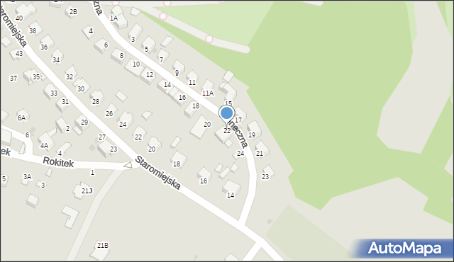 Sandomierz, Słoneczna, 22, mapa Sandomierza
