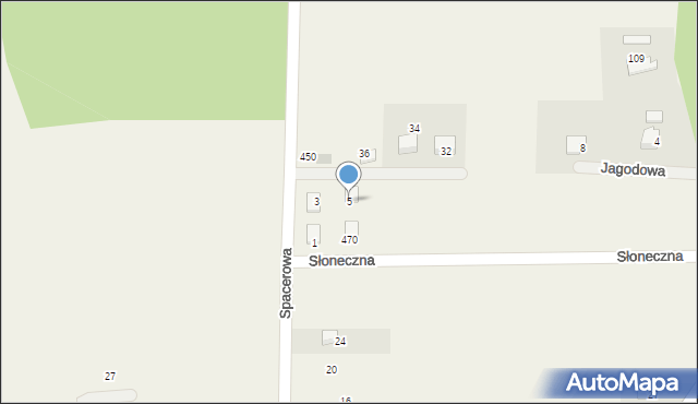 Sanka, Słoneczna, 5, mapa Sanka