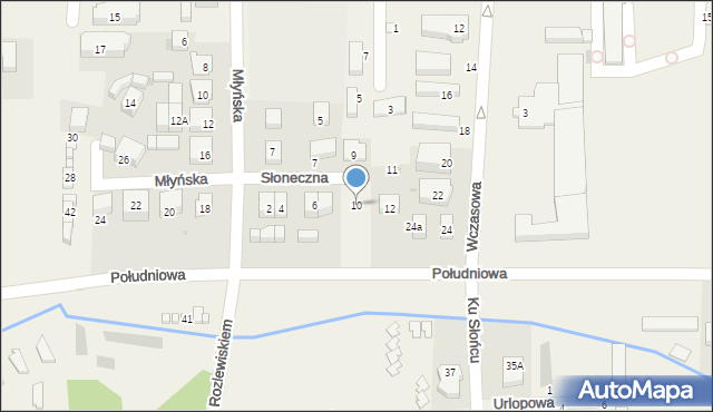 Sarbinowo, Słoneczna, 10, mapa Sarbinowo