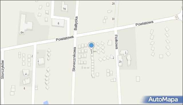 Sarbinowo, Słonecznikowa, 1, mapa Sarbinowo