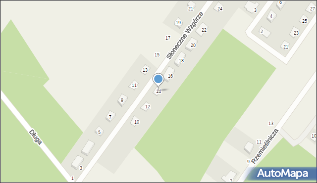 Sąsieczno, Słoneczne Wzgórze, 14, mapa Sąsieczno