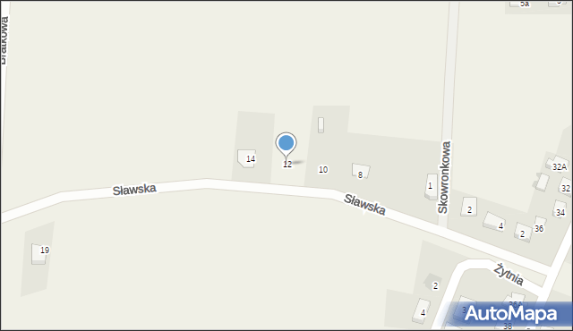 Serby, Sławska, 12, mapa Serby