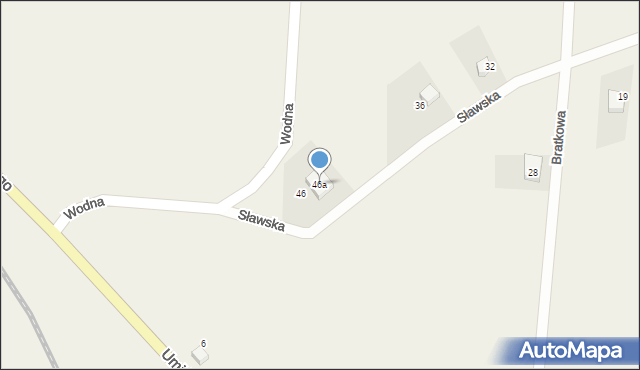 Serby, Sławska, 46a, mapa Serby
