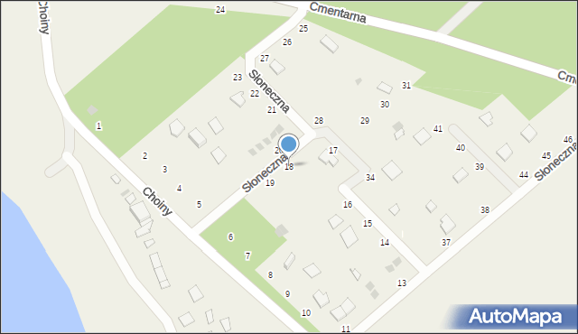 Serock, Słoneczna, 18, mapa Serock