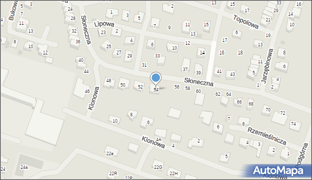 Sianów, Słoneczna, 54, mapa Sianów