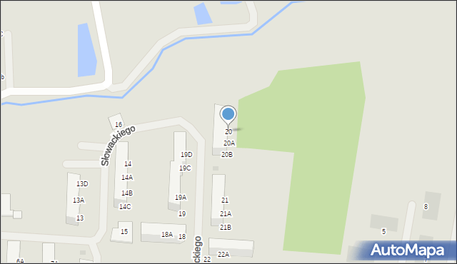 Sianów, Słowackiego Juliusza, 20, mapa Sianów