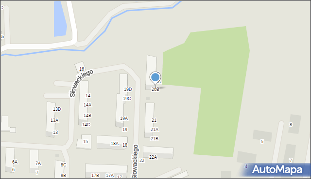 Sianów, Słowackiego Juliusza, 20B, mapa Sianów