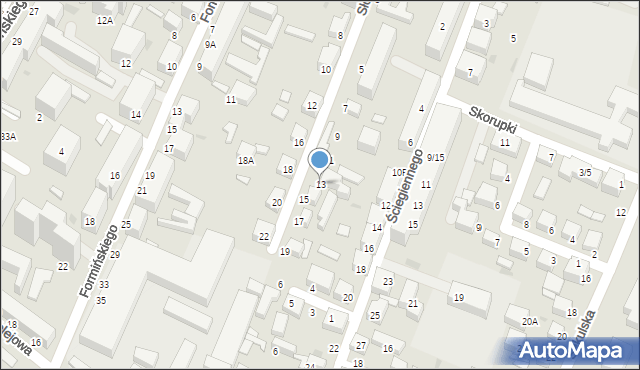 Siedlce, Słoneczna, 13, mapa Siedlce