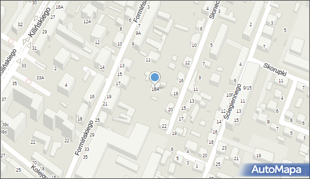 Siedlce, Słoneczna, 18A, mapa Siedlce