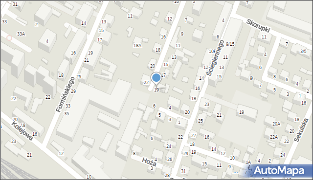 Siedlce, Słoneczna, 19, mapa Siedlce