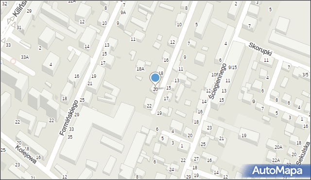 Siedlce, Słoneczna, 20, mapa Siedlce