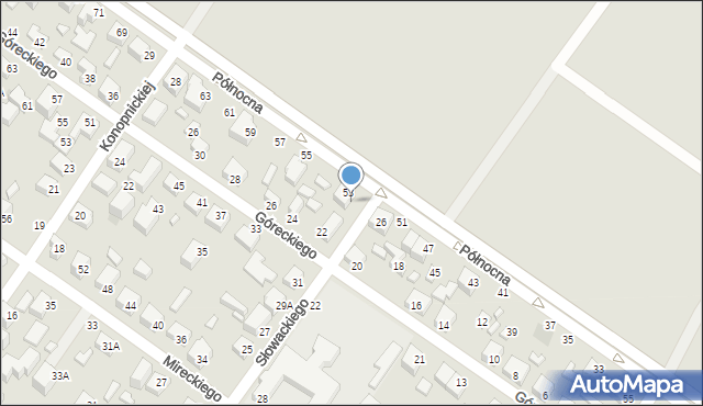 Siedlce, Słowackiego Juliusza, 35, mapa Siedlce