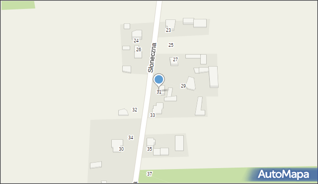 Siedlec, Słoneczna, 31, mapa Siedlec