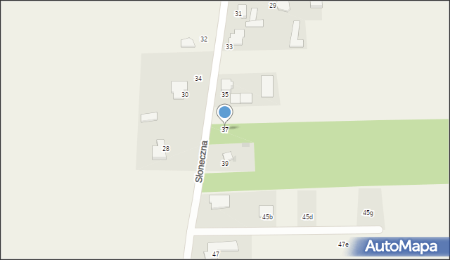 Siedlec, Słoneczna, 37, mapa Siedlec